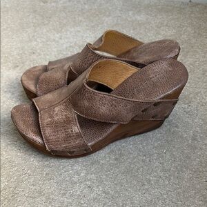 👘BED|STU Brown leather wood heels Wedges Cobbler Series: